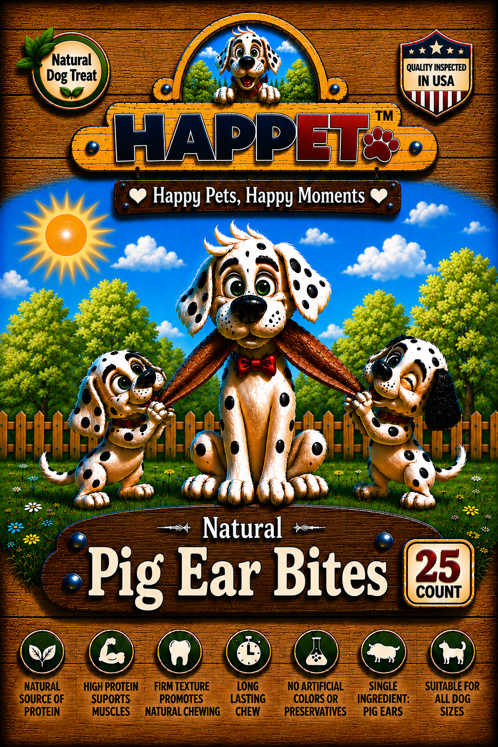 HAPPET Bites 25 package front label